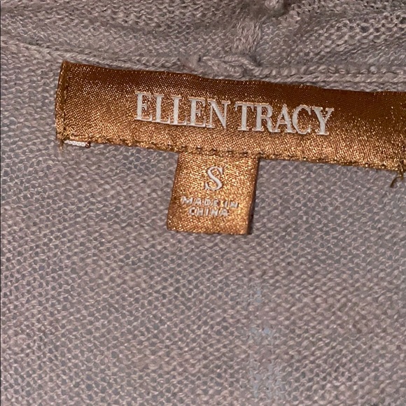 Ellen Tracy long taupe vest - Picture 2 of 3